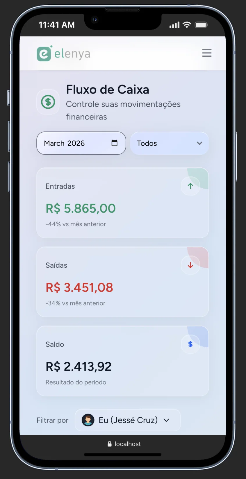 Financeiro Elenya Mobile